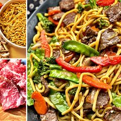 Wagyu Beef Lo Mein A picture of Wagyu Beef Lo Mein.