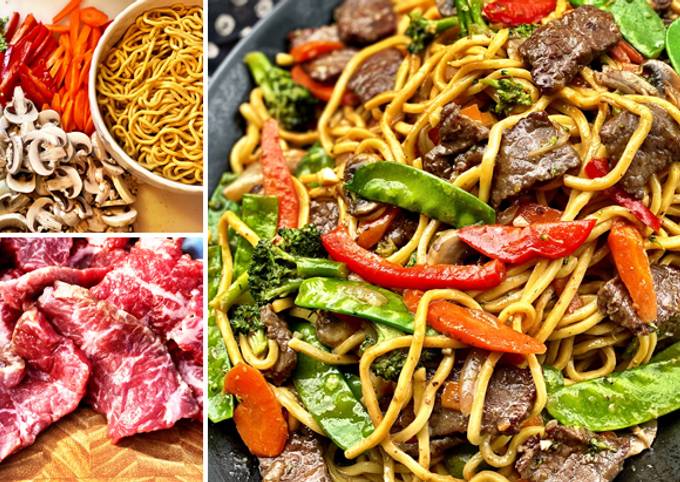 Recipe of Perfect Wagyu Beef Lo Mein