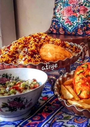 عکسی از دستور زرشک پلو با مرغ🍗