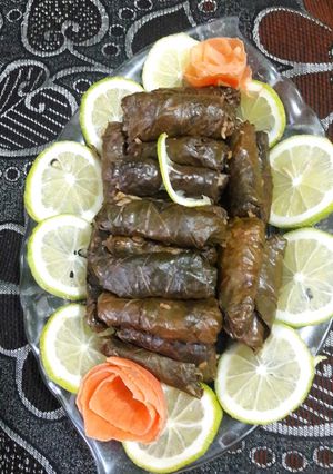 صورة لوصفة ورق عنب بالزيت