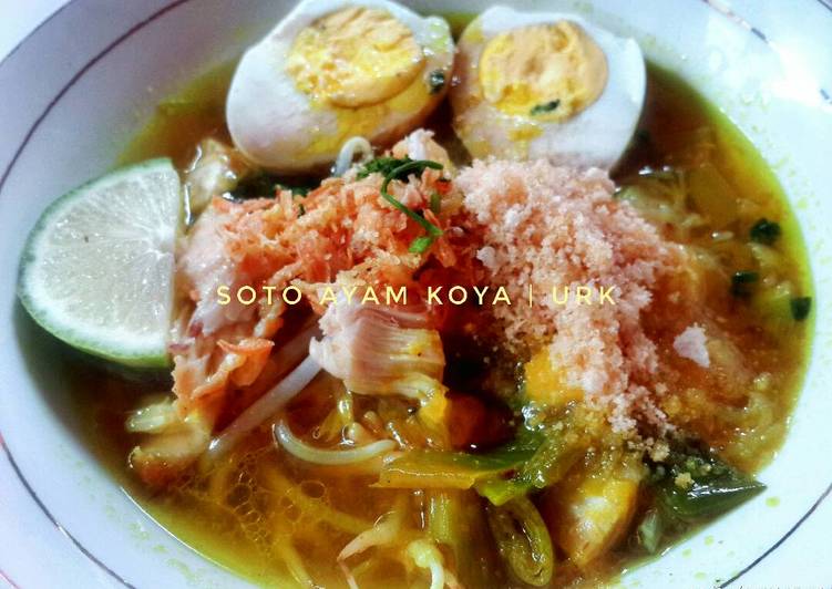 Langkah Mudah untuk Menyiapkan Soto ayam koya, Menggugah Selera