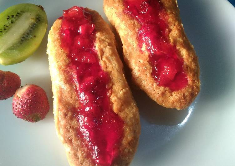 Steps to Prepare Quick Hotdog shaped cake with strawberry jello