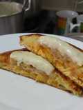 Arepa de yuca y mazorca rellenas de pollo y queso🫓🌽🥯!!!