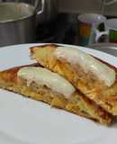Arepa de yuca y mazorca rellenas de pollo y queso🫓🌽🥯!!!