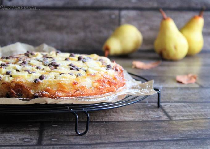 Recette Délicieux Gâteau invisible version poire/chocolat