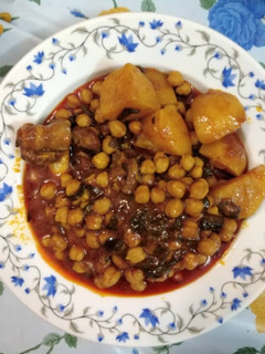 عکسی از دستور گوشت نخود اسفناج