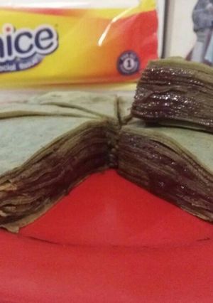 Foto resep Mille Creapes Greentea cake with Nutella