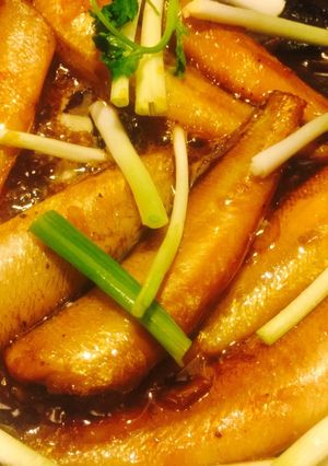 Hình của món Cá bống đục kho muối.