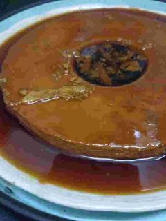 Una foto de Flan casero muy dulce