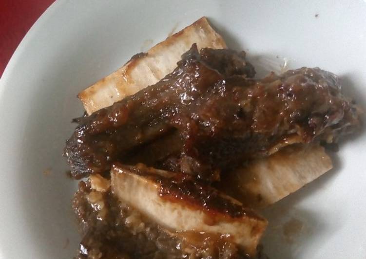 Iga bakar panggang madu teflon grill