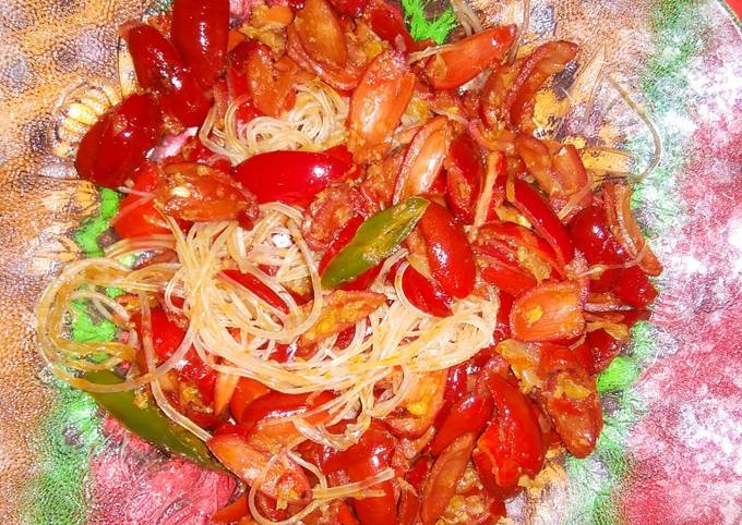 Resep: Orak Arik Kulit Melinjo Soun/ Bihun Ekonomis