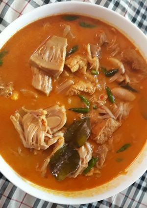 Foto resep Sayur tewel(nangkamuda)cabe berenang😅(kuah merah)