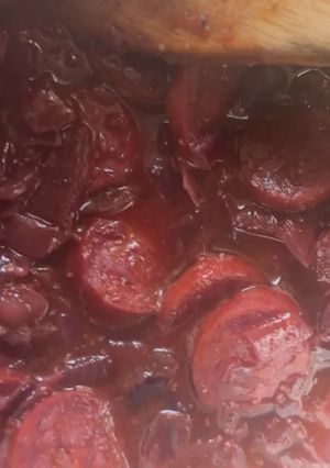 A picture of Chorizo in Red Wine with Chili.