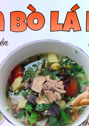 Hình của món Bún bò lá lốt Công Huyền Tôn Nữ.