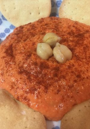 Una foto de Hummus con pimiento rojo Thermomix
