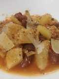 Trippa con Patate, Fagioli Borlotti, Pangrattato Saporito e Scaglie di Parmigiano