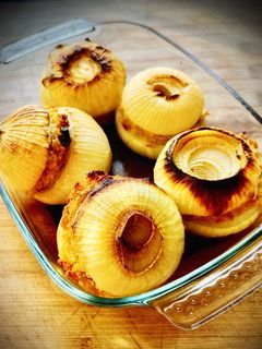 Una foto de Cebollas rellenas de bulgur