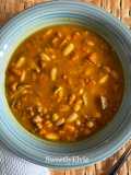 Farro Soup with Mixed Beans and Pumpkin