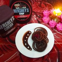 A picture of Chocolate Jalebi.