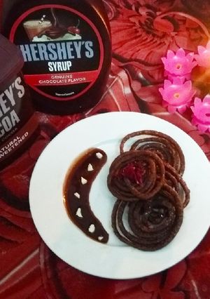 A picture of Chocolate Jalebi.