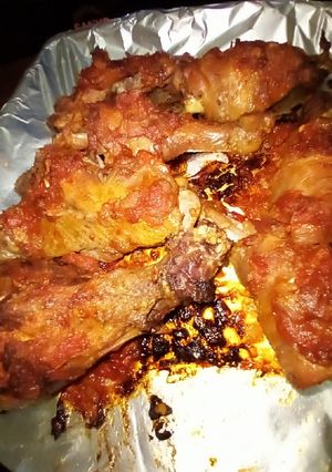 A picture of Oven roasted chicken paprika.
