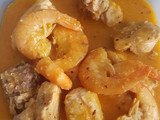Tierra y mar. Thermomix. (Pollo con langostinos)
