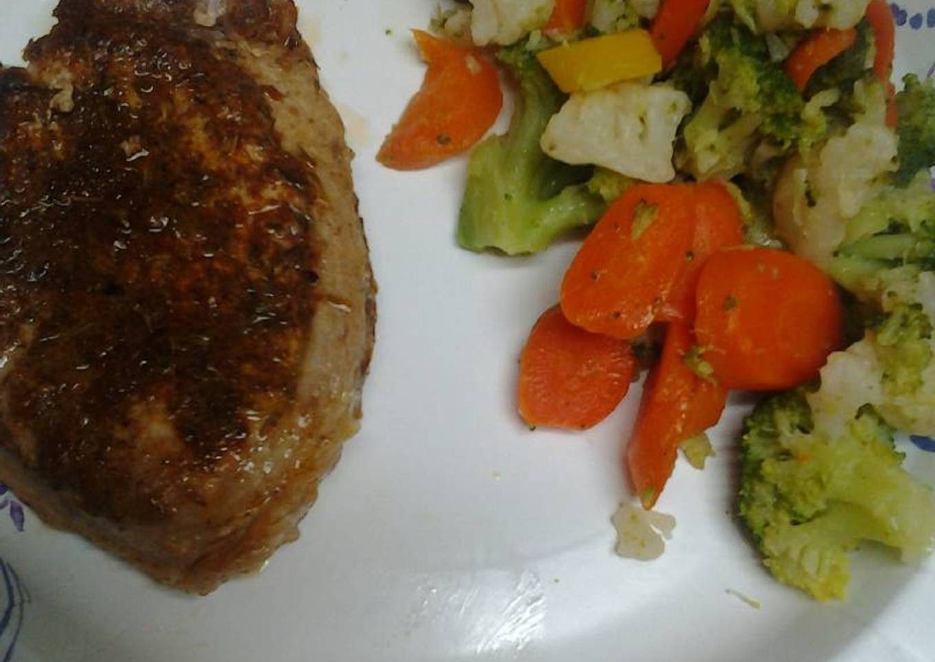 Ghee/Butter pork loins with lime