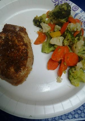 A picture of Ghee/Butter pork loins with lime .