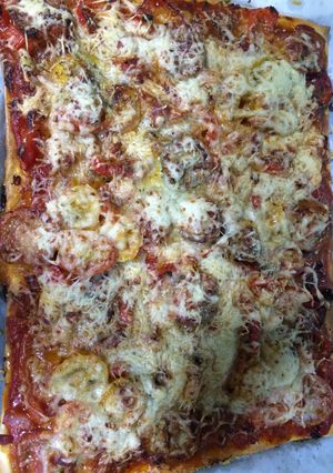 Una foto de Pizza de pimiento rojo