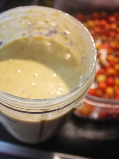 Una foto de Gazpacho de cherry y peras con vinagre de arroz