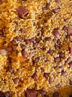 Una foto de Arroz con habichuelas