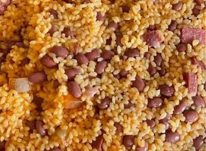 Una foto de Arroz con habichuelas