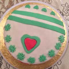 Prunes Cake with rolled fondant A picture of Prunes Cake with rolled fondant.