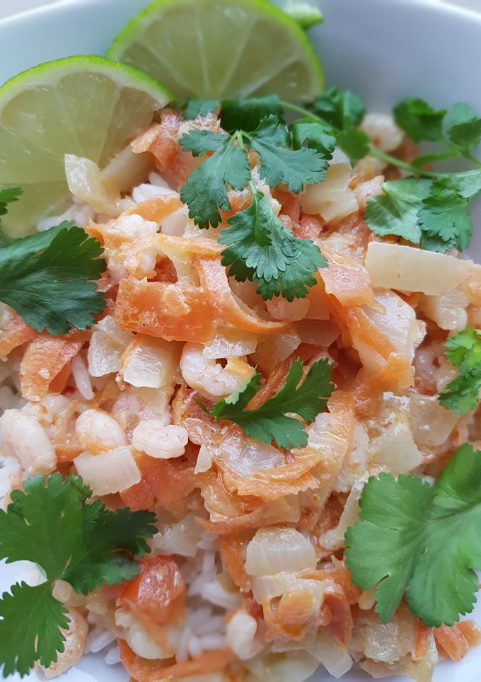 Una foto de Arroz con Gambas y Leche de Coco 🇧🇷