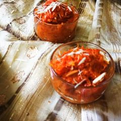 Gajar Halwa shots A picture of Gajar Halwa shots.