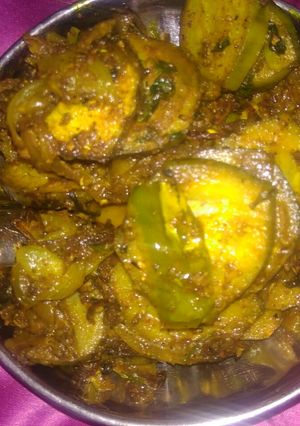 A picture of Raw Banana sabzi.