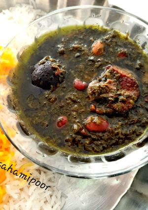 عکسی از دستور خورش قورمه سبزی