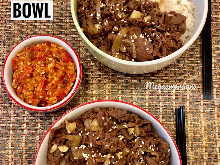 Bagaimana Membuat Beef rice bowl Anti Gagal