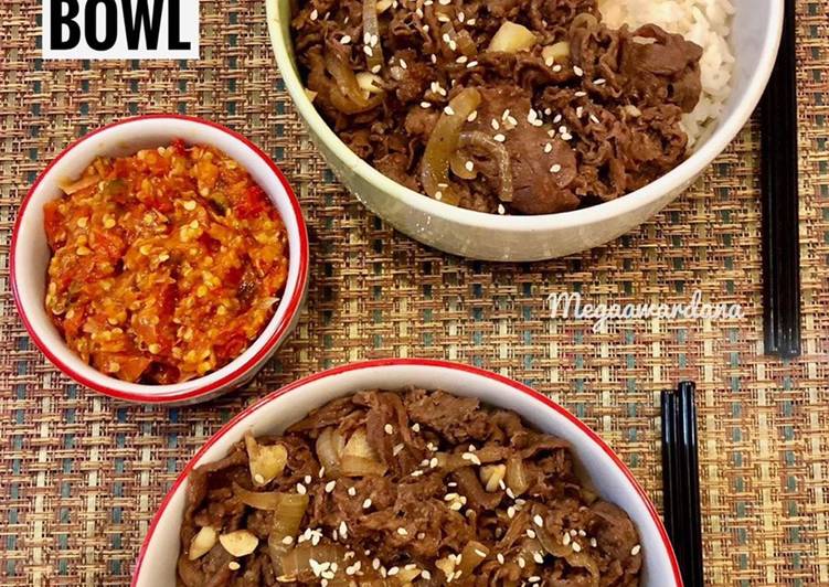 Resep Beef rice bowl Anti Gagal