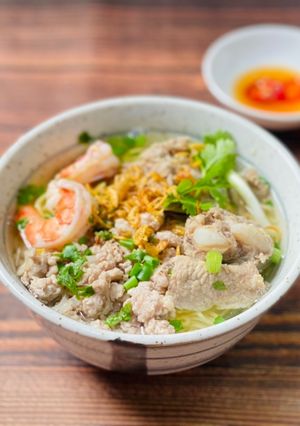 Hình của món Mì Trứng Sườn Tôm Thịt.