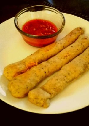 A picture of Easy Garlic Herb and Cheese Breadsticks.