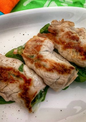 Foto di Involtini di lonza di suino con spinaci e gorgonzola