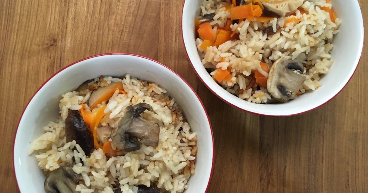 Resep Nasi jamur Jepang dengan rice cooker (Takikomi Gohan) PR