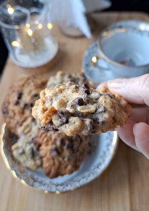Une photo de Cookies flocons d'avoine et pépites de chocolat 🍫 🍪