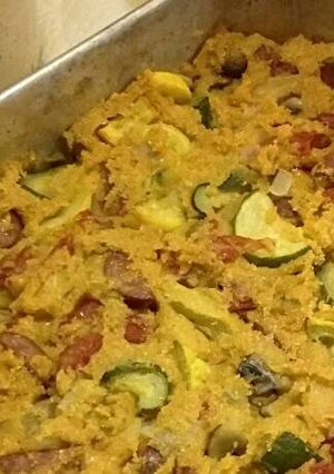 A picture of Ugly Smoked Sausage Casserole.