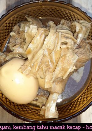 Foto resep Telur, Ayam & Kembang Tahu Masak Kecap