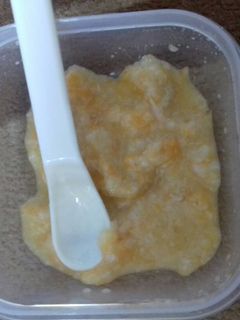 Foto resep MPASI 6 bln bubur nasi wortel ayam