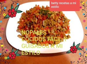 Una foto de Nopales cocidos fácil y guisados a mi estilo