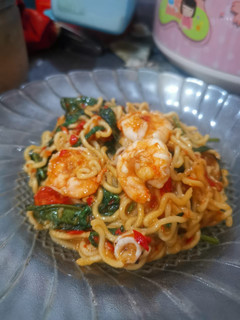 Foto resep Mie kangkung