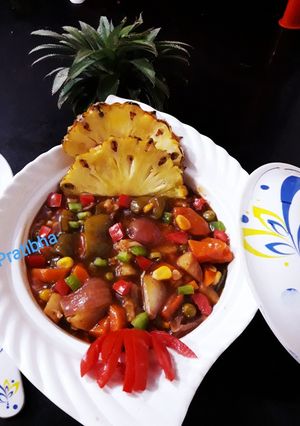 A picture of Sour and Sweet vegetables.